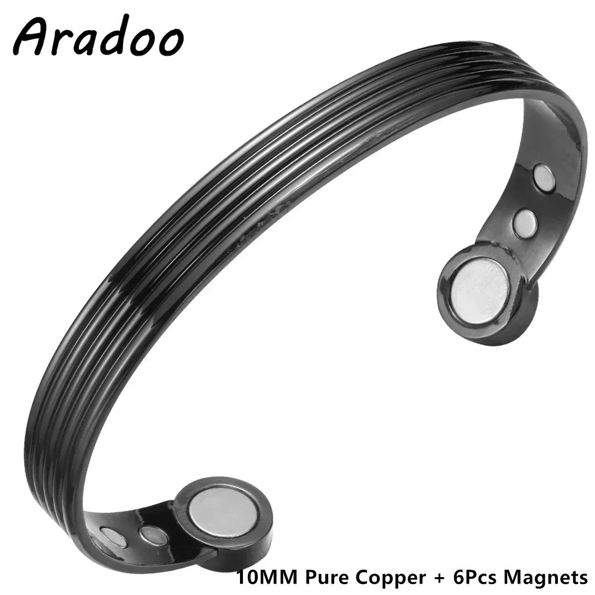Vintage Style Pure Copper Cuff Bracelets with 3500 Gauss Magnetic Therapy Bangle