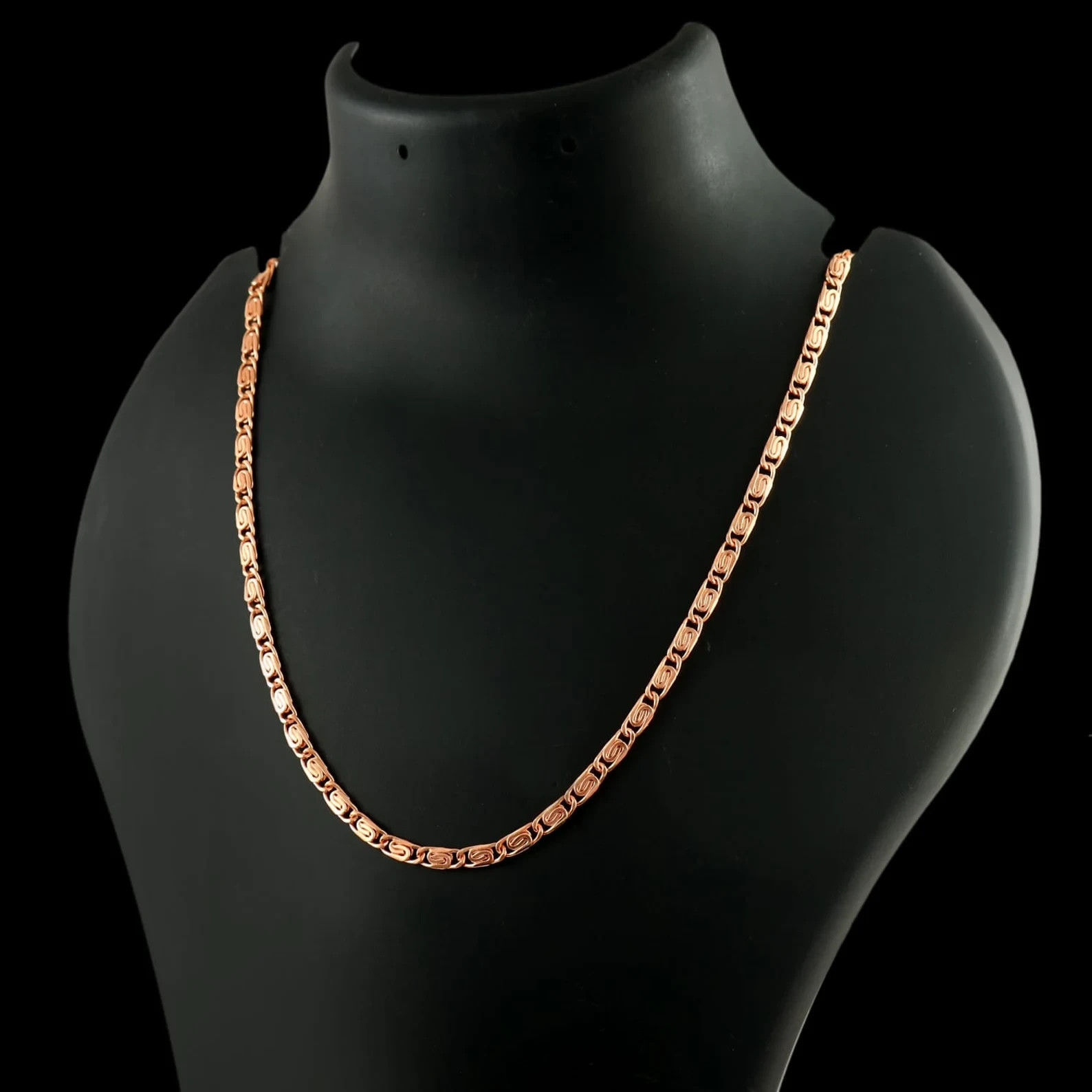 18 inch Pure Copper Celtic Scroll Chain Necklace, Healing Copper Jewelry
