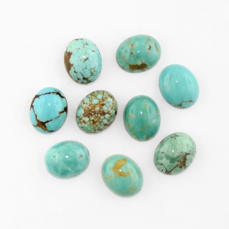 RARE BISBEE TURQUOISE 12 x 10 MM OVAL CABOCHON ALL NATURAL SOLD PER STONE F-3977
