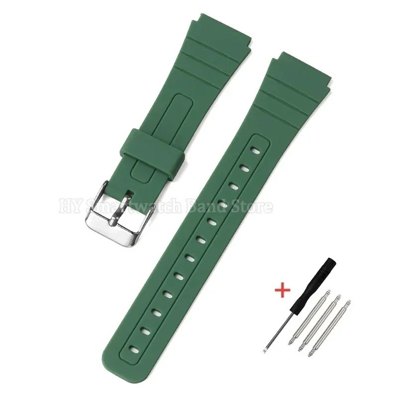 18mm Silicone Soft Watch Strap for Casio F91W F105/108 A158/168 W800H SGW400 AE1