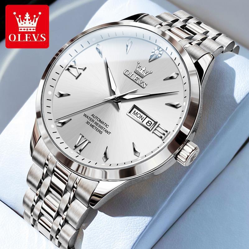 OLEVS Waterproof Luminous Diamond Dial Automatic Mechanical Business Watch Men’s