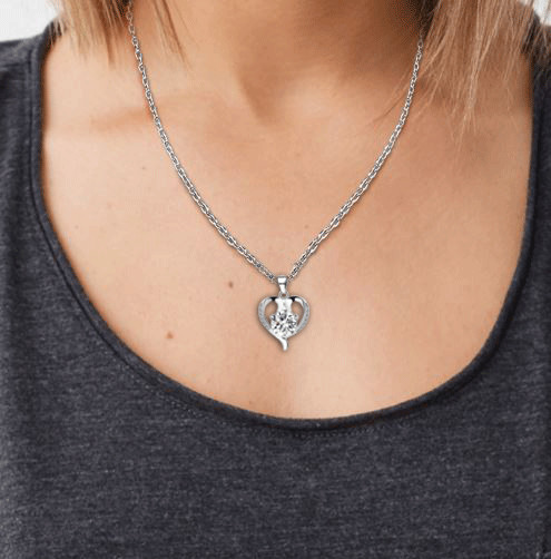 To My Wife Love Heart Necklace Pendant, Anniversary, Birthday, Christmas Gift