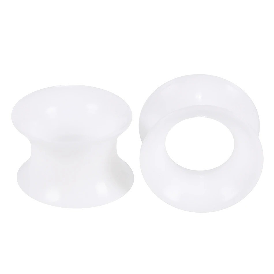 2pcs Thin Silicone Ear Plug Ear Tunnels Plugs Gauges Jewelry Earlets Flesh Gauge