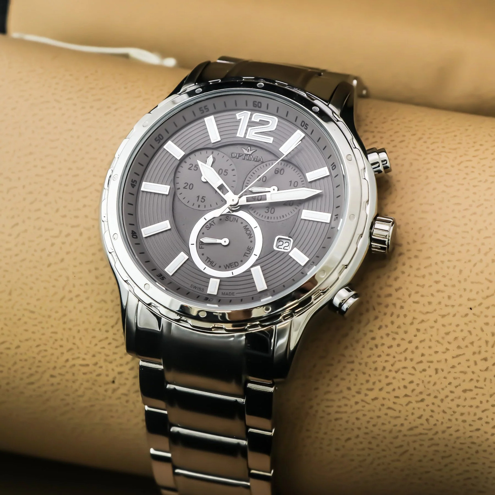 Optima – Swiss Chronograph – OSC362-SS-2 Swiss Ronda 44.5mm OSC362 50 m (5 ATM