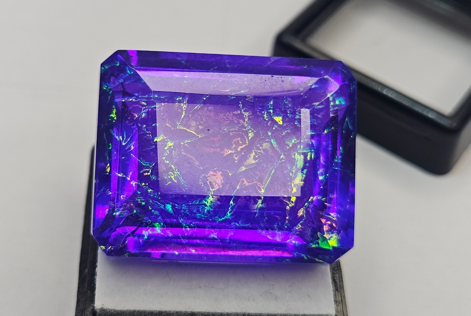 Emerald Cut Natural Monarch Fire Opal 70+ Ct Loose Certified Gemstone