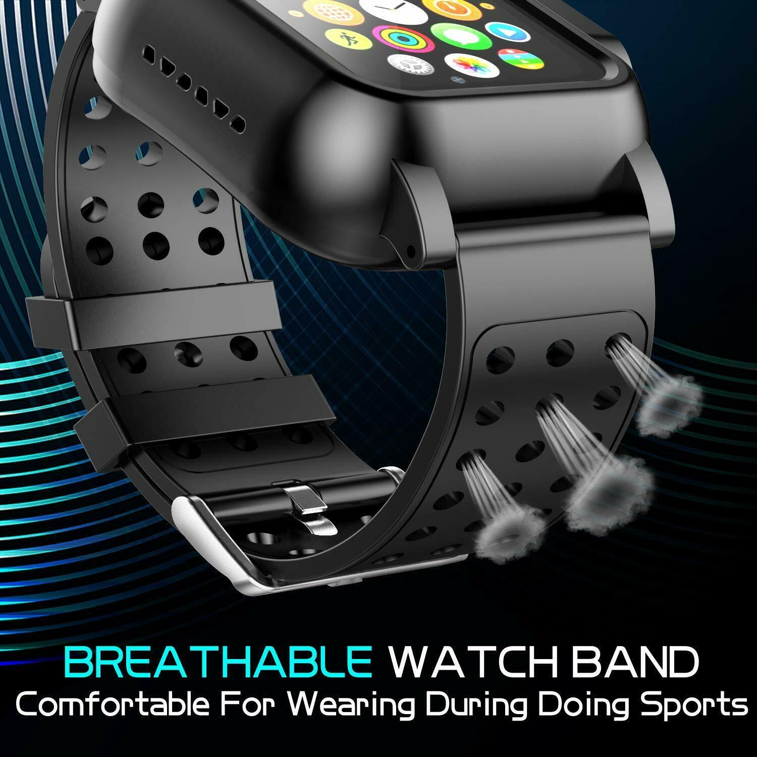 Waterproof Case with Bands Strap For Apple Watch Series 9 8 7 6 5 4 3 44/45MM