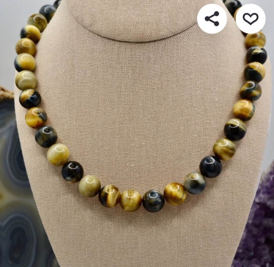 STUNNING! GENUINE TIGER EYE NECKLACES SET