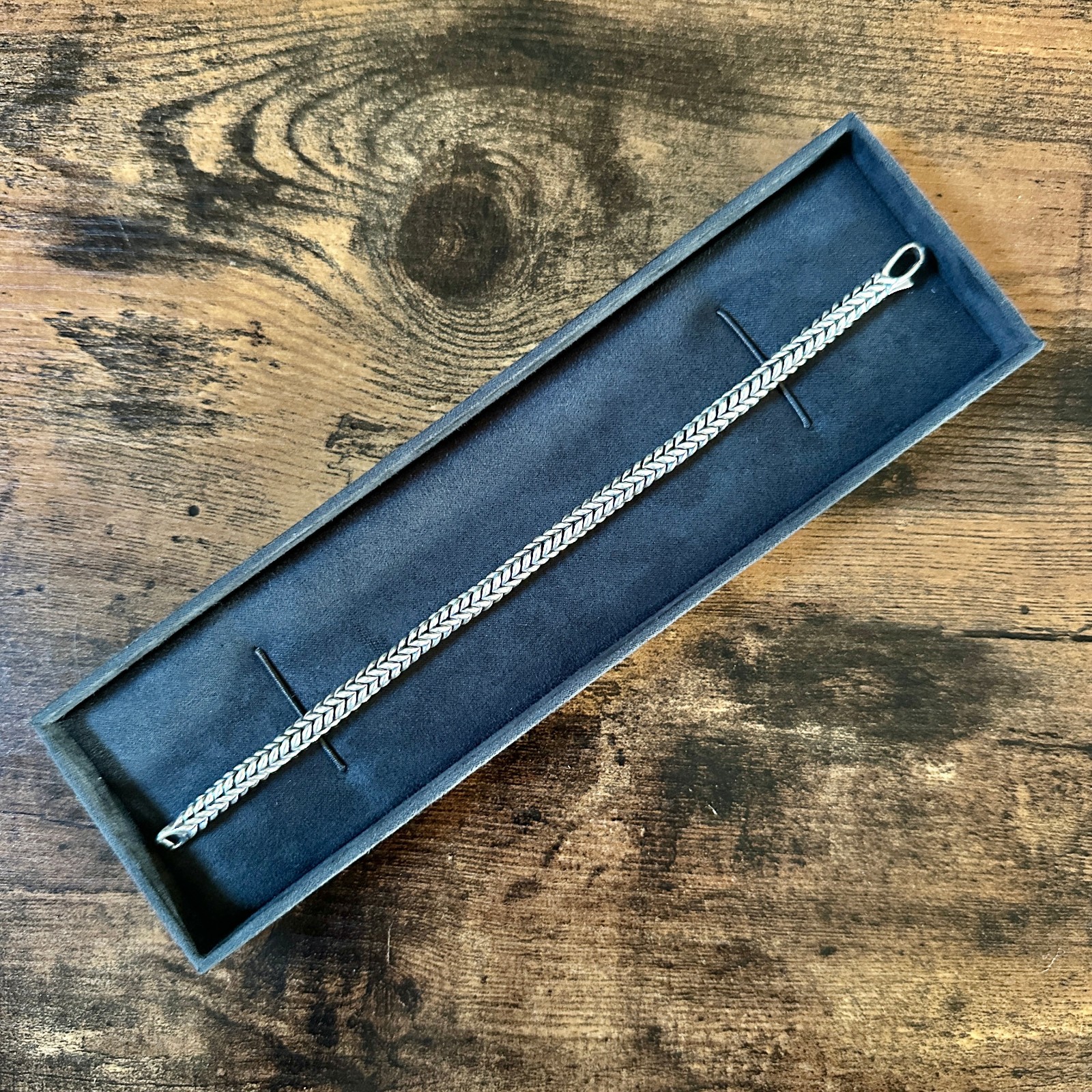 David Yurman Chevron Bead Bracelet in Sterling Silver – 6mm – 8.25″