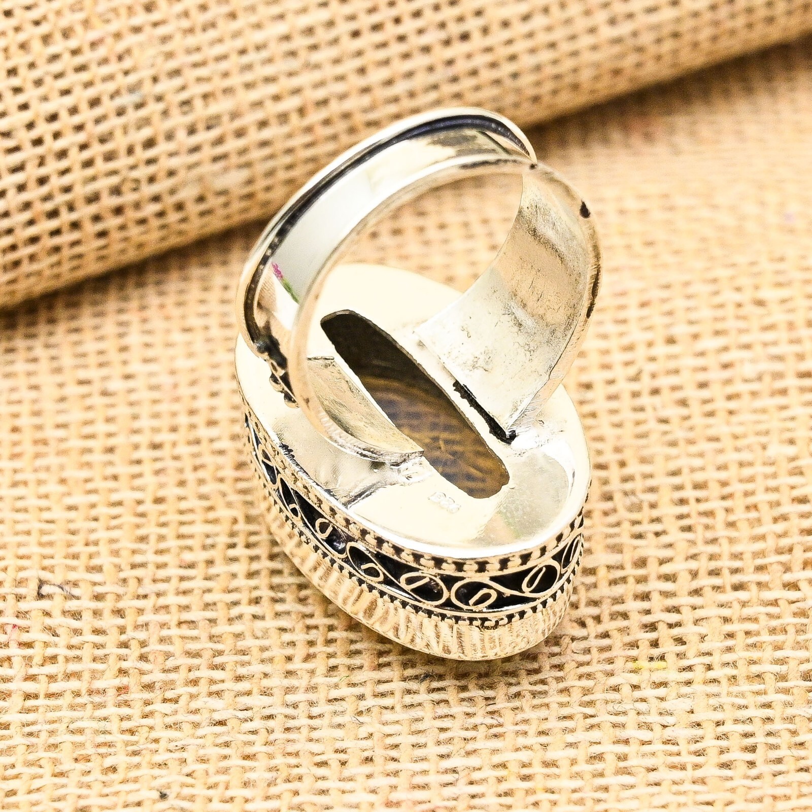 Milky Opal Gemstone Handmade 925 Sterling Silver Ring Jewelry