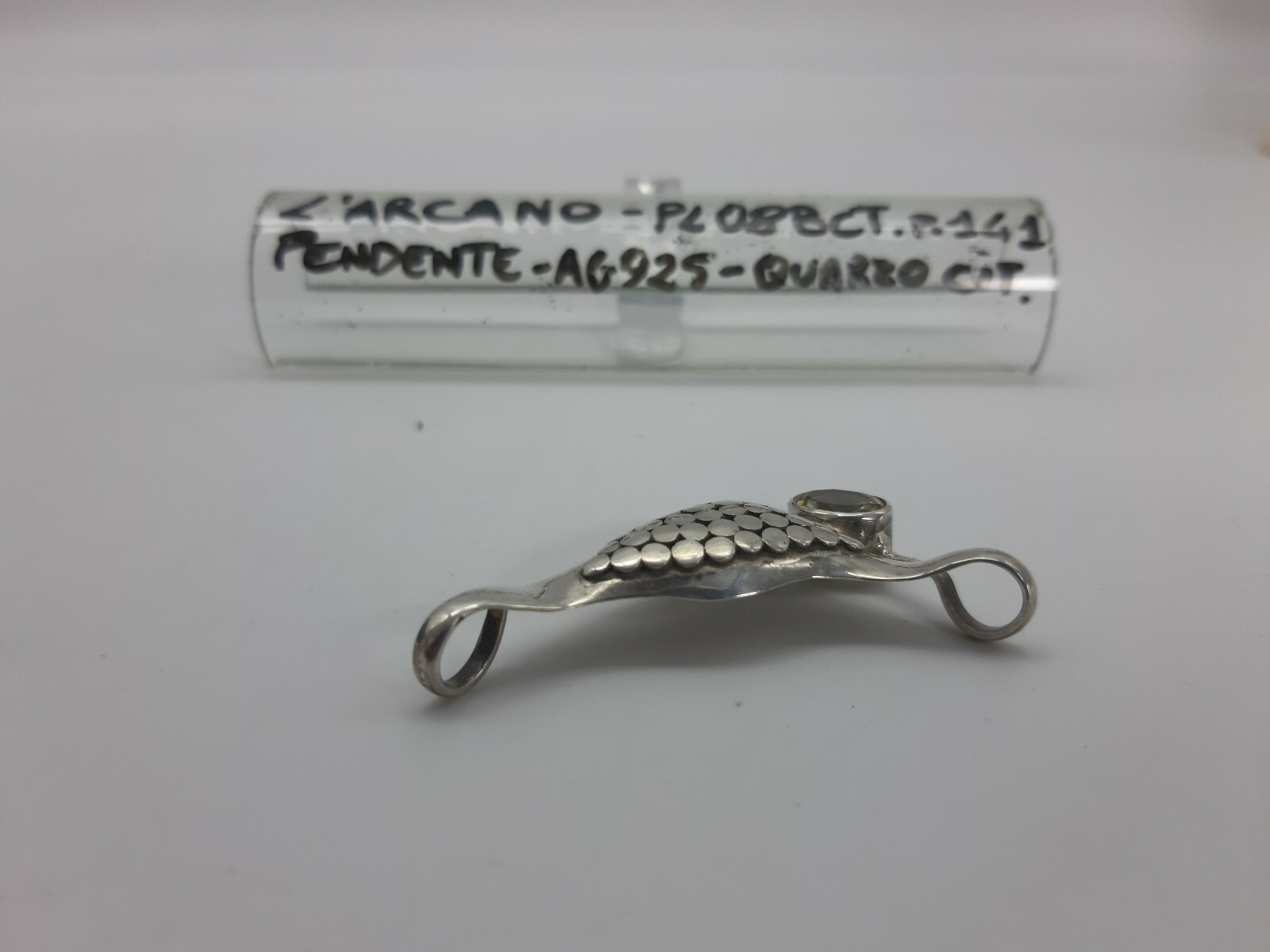 Pendant, Figure, Candle, Stylized Symbol, AG 925, PL08BCT, The Arcanum