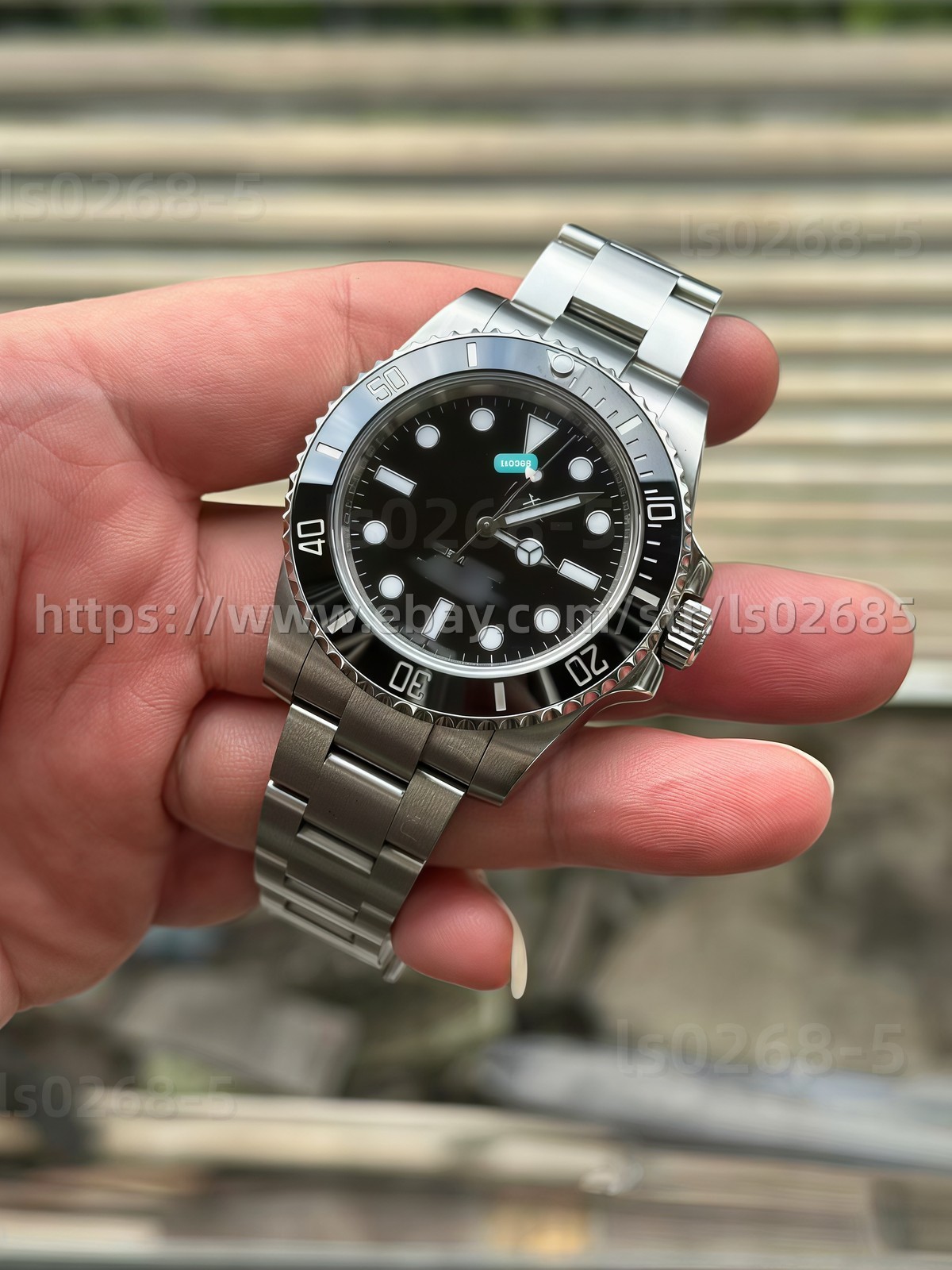 DIY SET for 3130 40MM Watch case + dial + hands + Strap sapphire