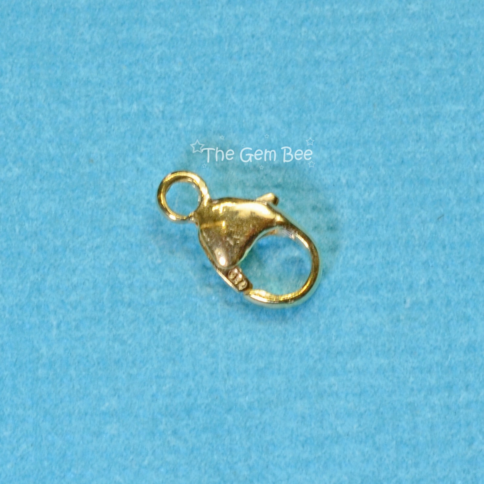 4.5MMx7.8mm 18k Solid Yellow Gold Lobster Clasp With Closed Loop