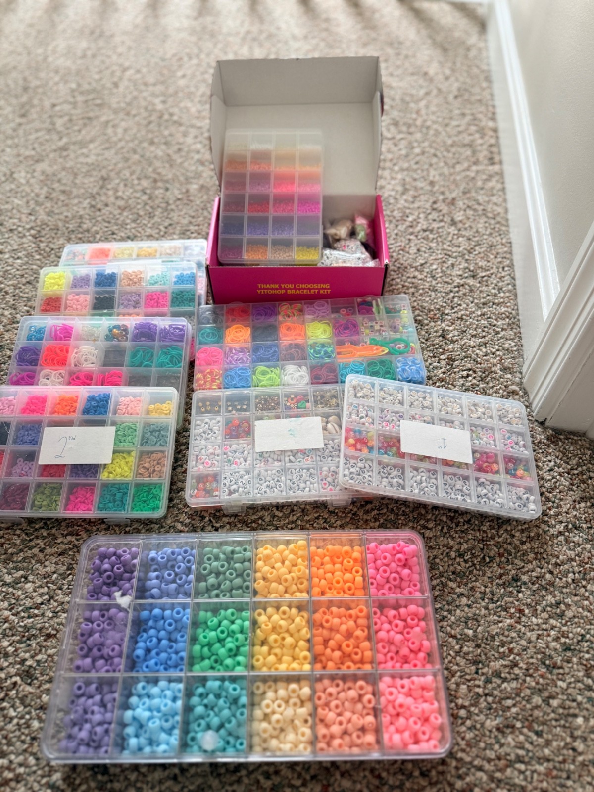 Craft Bead Bracelet Making Supplies Multi Color, & Letters (String Not Included)