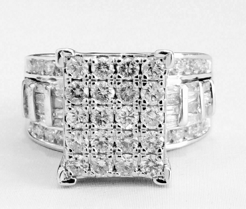 1.5Ct White Round & Baguette Simulated Diamond Men’s Ring In 925 Sterling Silver