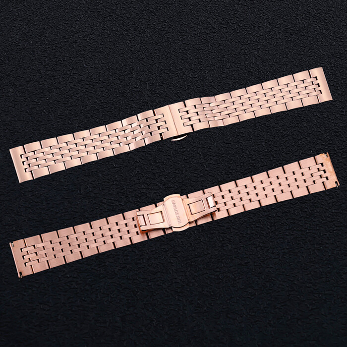 Premium Solid Stainless Steel Watch Strap Metal Band Universal 12-24 Elbow Free