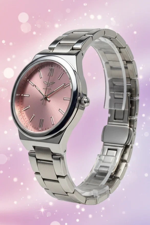 Invicta Celestial 69055 Womens 35mm Pink Sunray Dial Steel Watch NEW Elegant