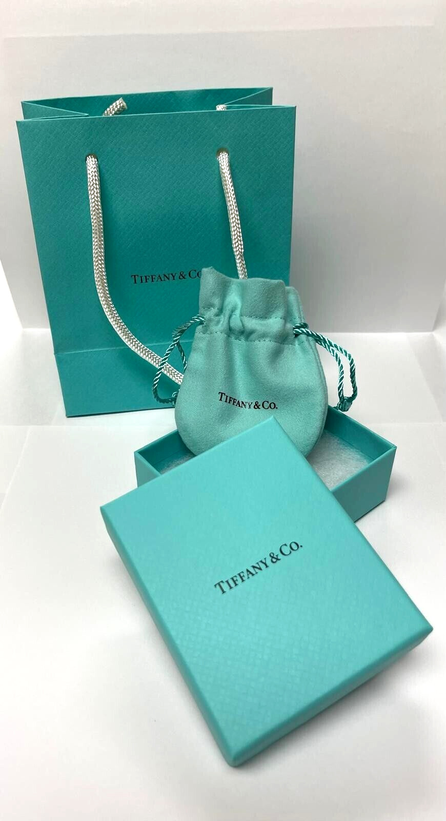 Tiffany & Co. Empty Packaging Blue Gift Box, Pouch, Shopping Bag