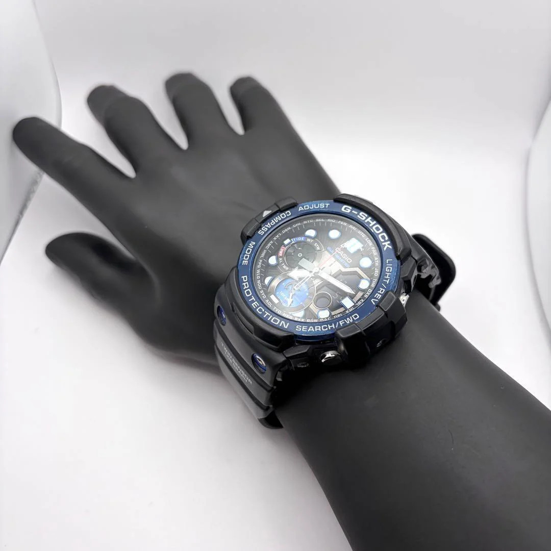 CASIO G-SHOCK GULFMASTER GN-1000B-1AJF Quartz Black Dial Blue Bezel 2.05in SS