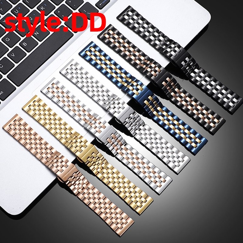 Universal 20mm 22mm Metal Watch Strap Stainless Steel Replacement Watch Band New