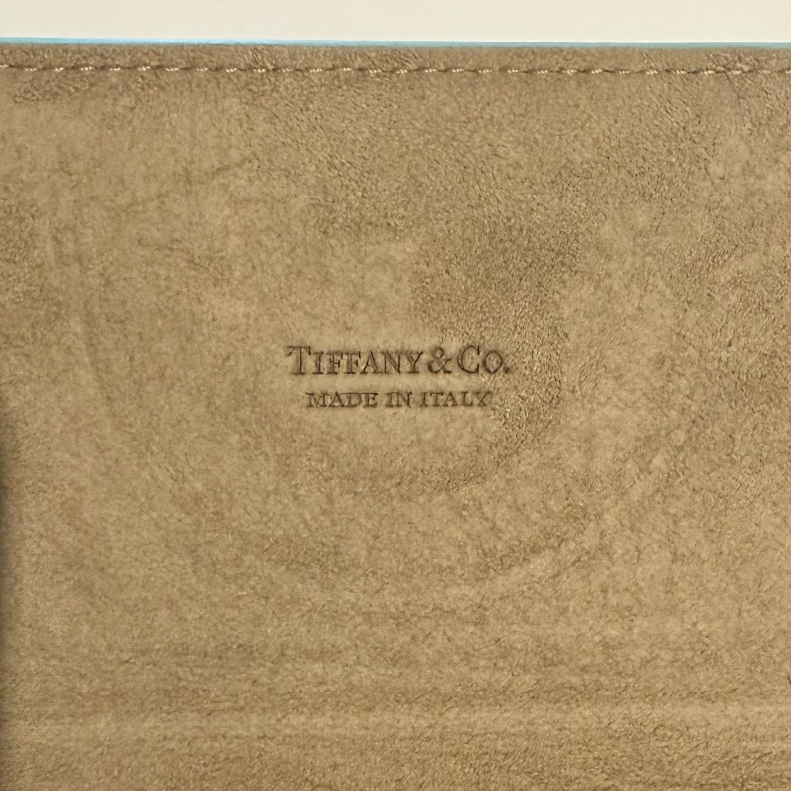 Tiffany & Co. Tiffany Blue Grain Leather Fold-Out Jewelry Case Travel Organizer