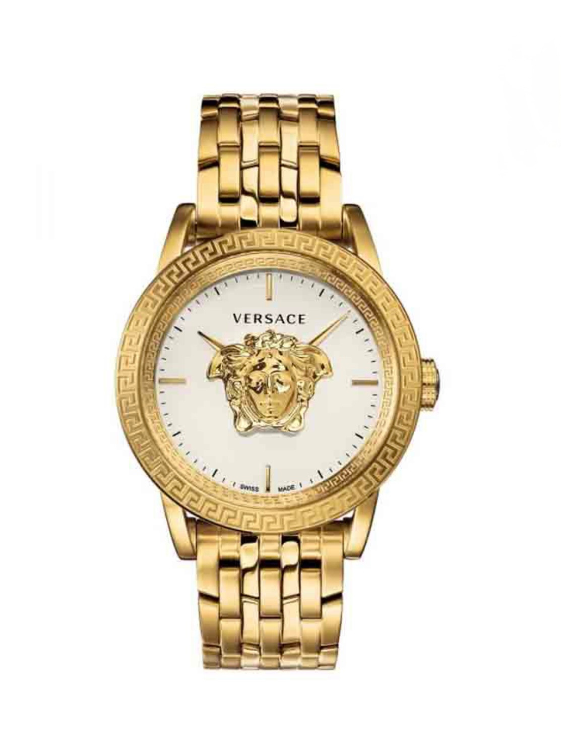 Versace VERD00318 Palazzo Empire white gold Stainless Steel Swiss Watch 43mm.