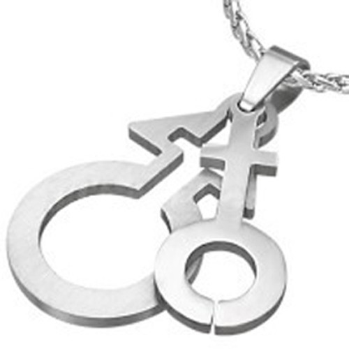 Pride Shack – Bisexual Female Inside Male Symbol – Bi Pride Sectional Pendant