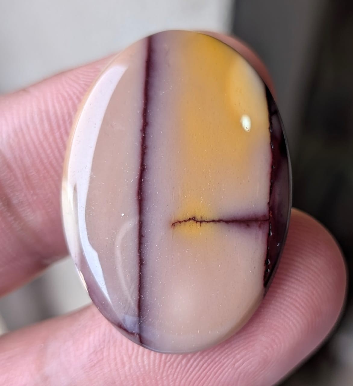 Natural Mookaite Jasper Cabochon, Hand Polished Mookaite Jasper Gemstone