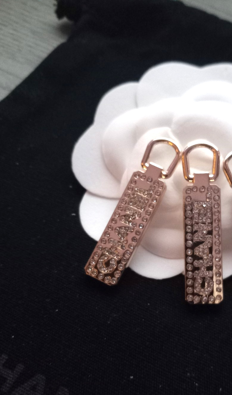 Lot Of 2 Designer Silver Tone & faux diamonds Pendants , zipper pull, charms