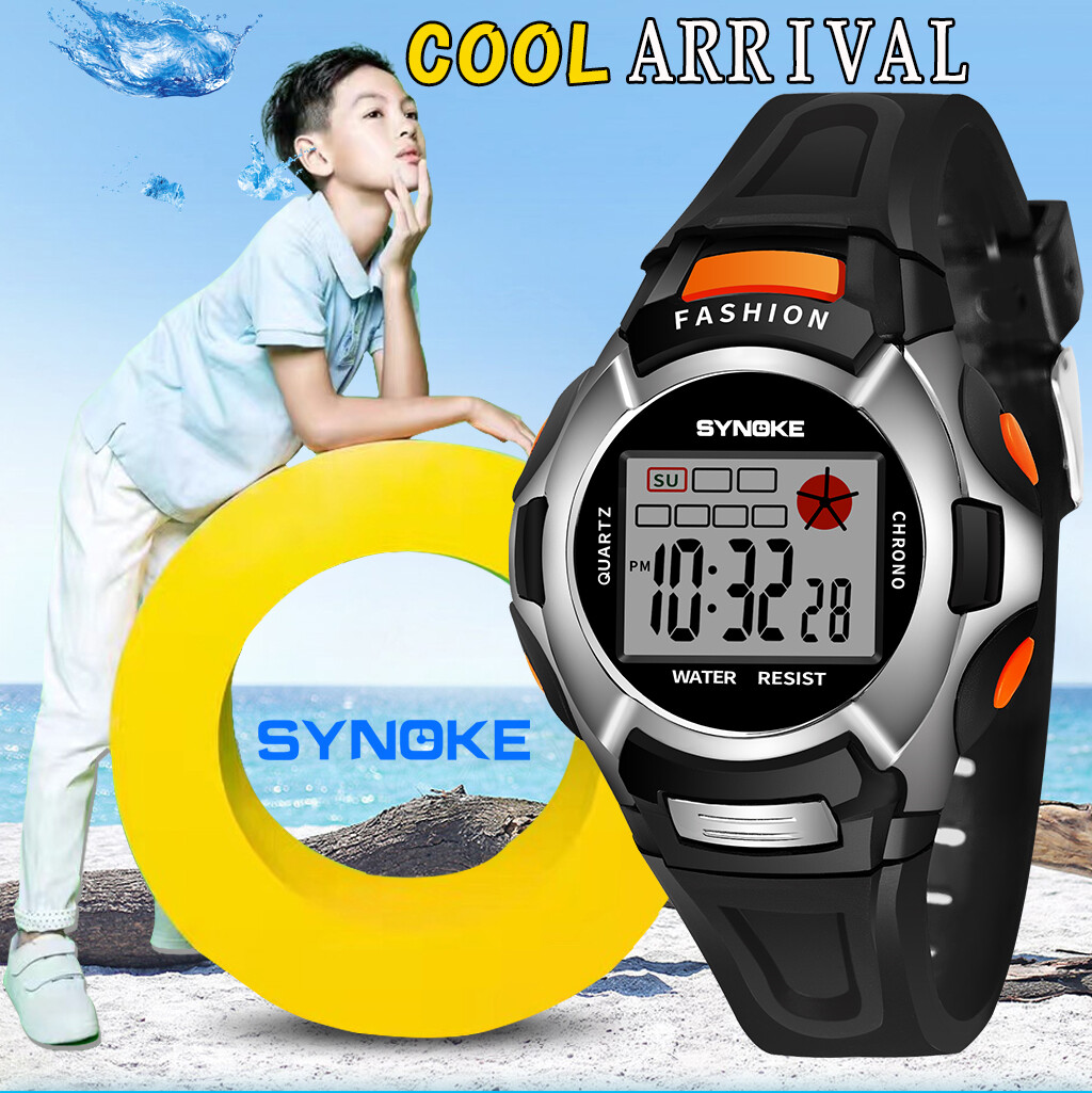 Children’s Waterproof Watch Electronic Digital LED Watch Boys&girls Sports Watch