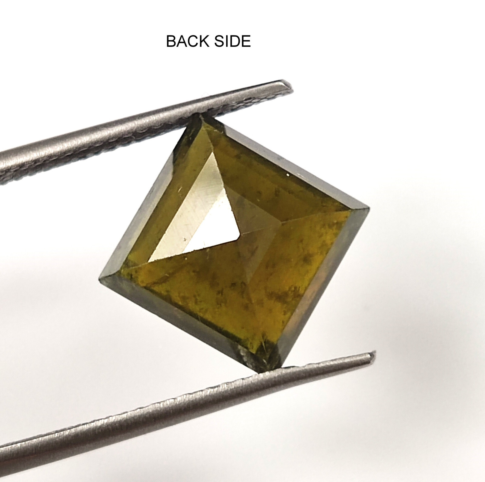 6.80 Carat Natural Green Vasonite Square Cut Faceted Untreated Gemstone 10.4 mm