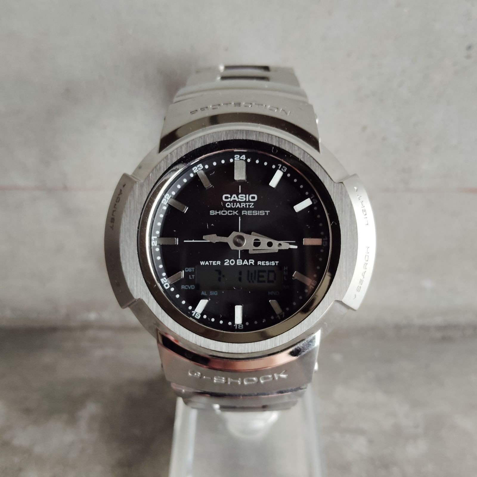CASIO G-SHOCK FULL METAL AWM-500D-1AJF Silver Watch