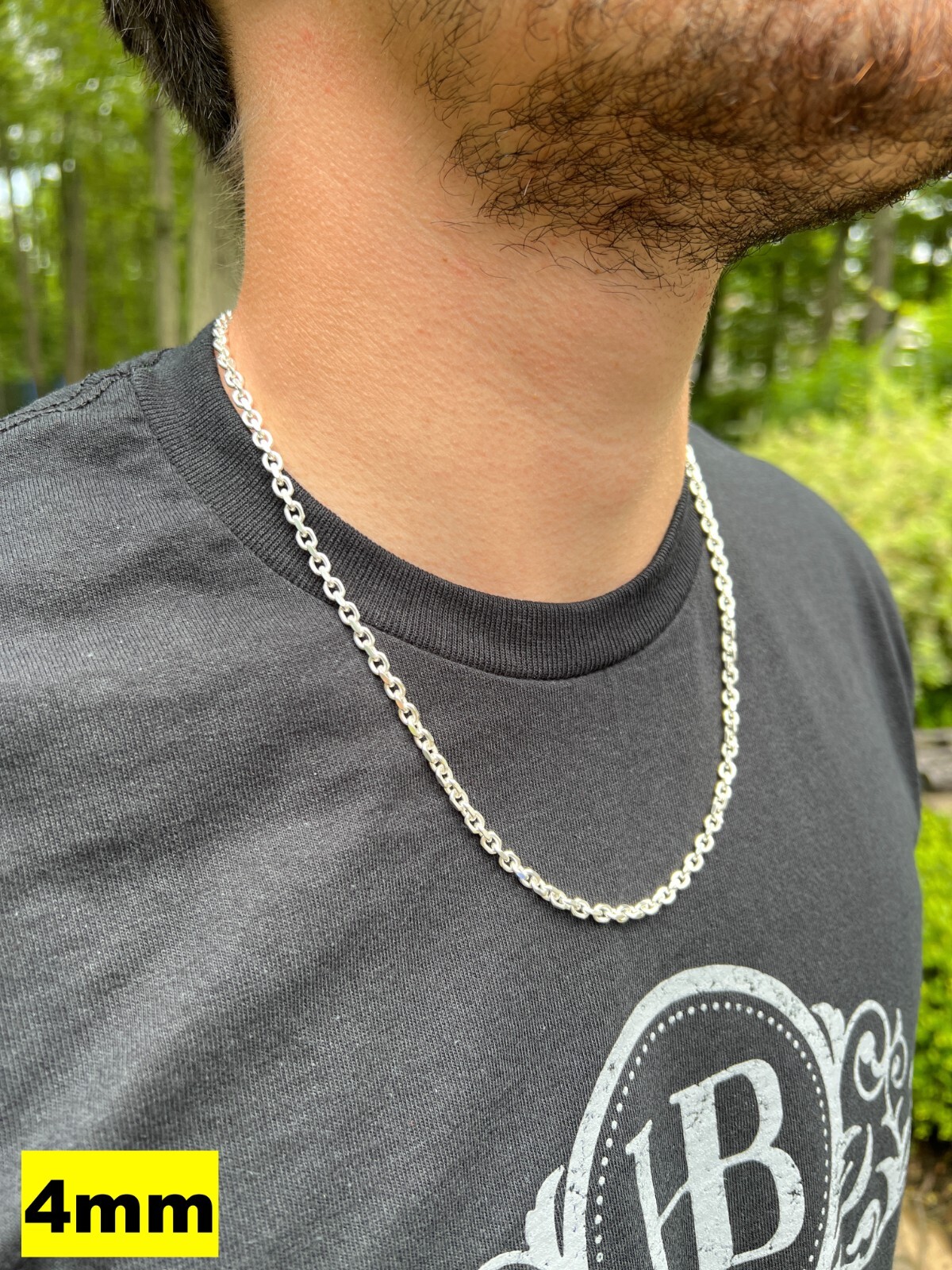 Real 925 Sterling Silver Anchor Cable Chain / Bracelet Rolo Necklace 4-8mm Italy