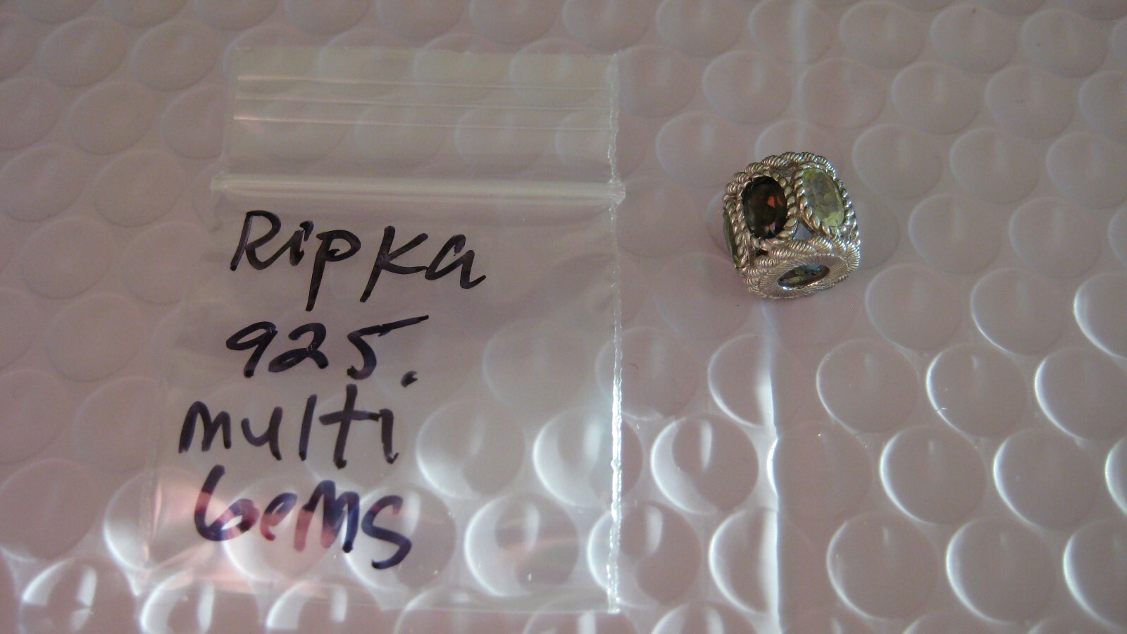 JUDITH RIPKA STERLING SILVER MULTI GEMSTONE CHARM, DOES NOT OPEN