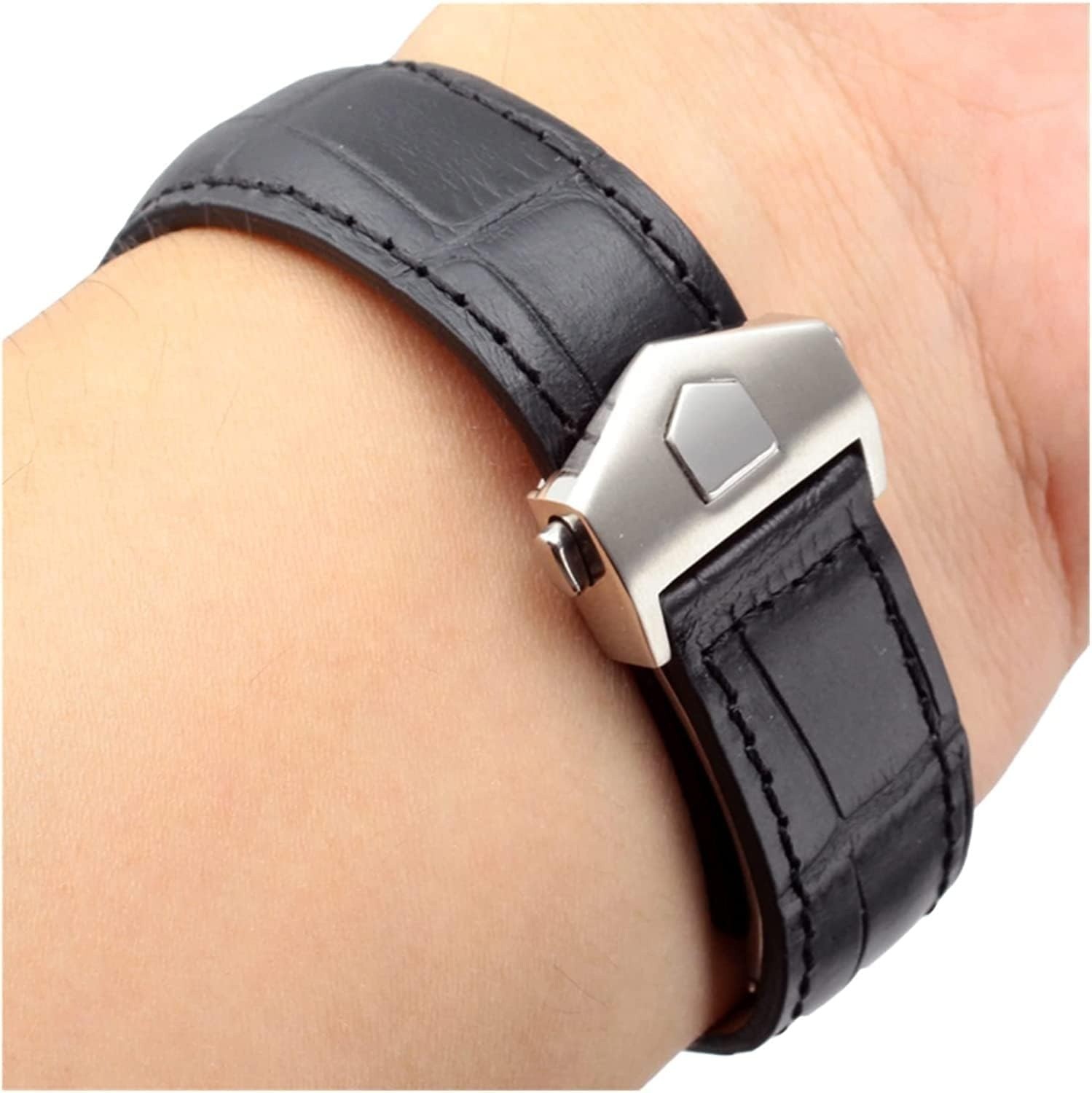 19-20-22mm Leather Watch Band Strap Made For Tag Heuer Carrera Calibre Monaco