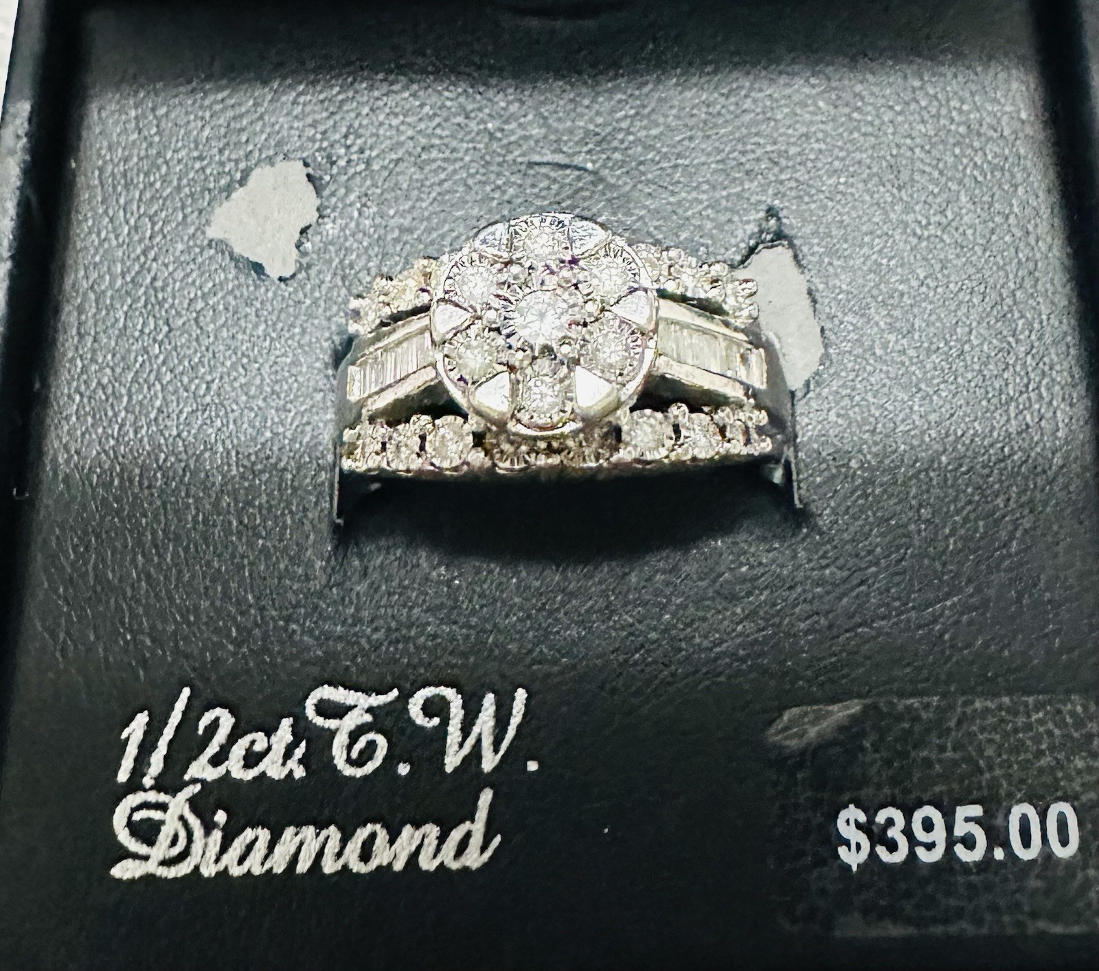 Kohl’s Sterling Silver Diamond Engagement Ring .50 CTW Sz7