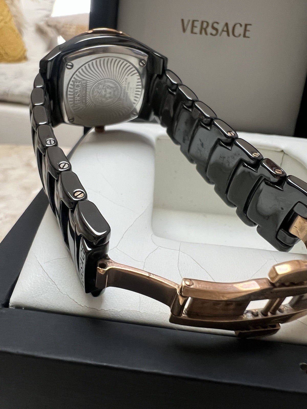 Versace Medusa Ceramic Diamond Automatic Watch 01AC9