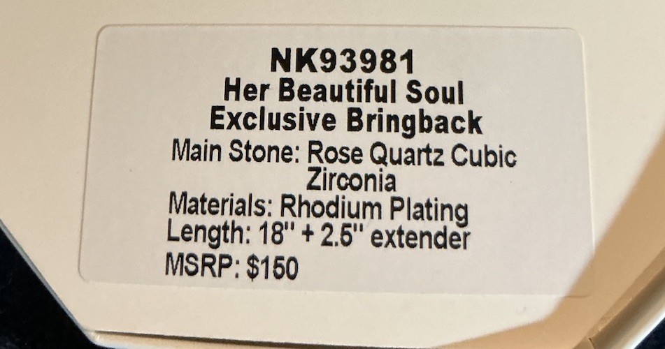 Exclusive Bring back “Her Beautiful Soul” Rose Quart CZ Rhodium Plating