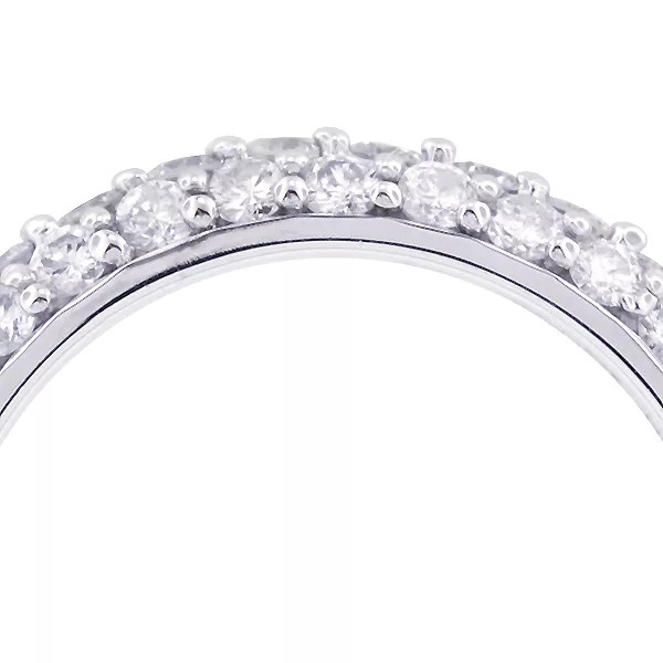 Eternity Wedding Ring Classic Solid 14K Gold 1.35 CT Round Natural Diamond F VS2
