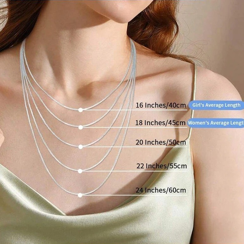 925 Sterling Silver Chain Necklace All Sizes Stamped .925 – Free Shipping USA