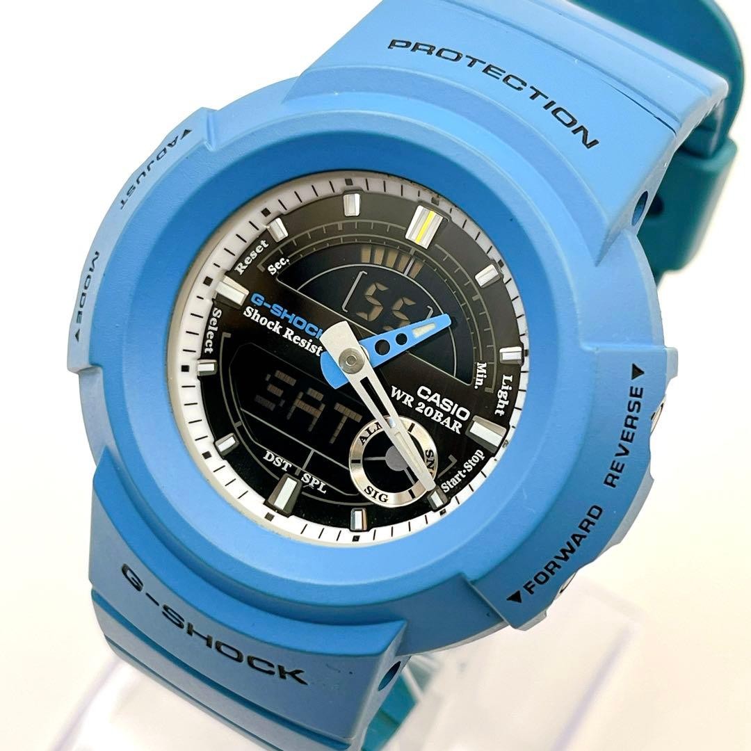 CASIO G-SHOCK AW-582E Analog-Digital Men’s Watch, Working Condition, Blue