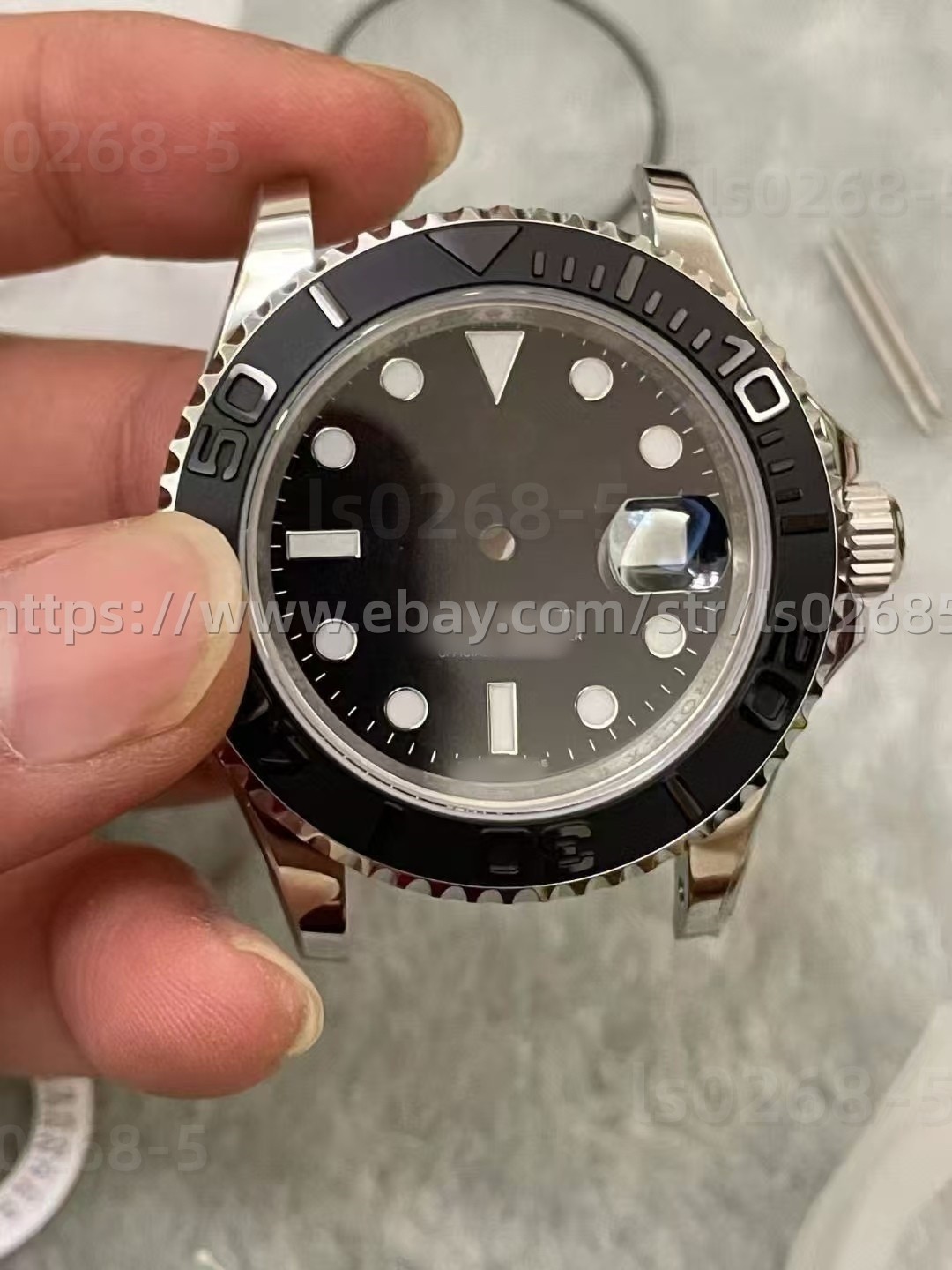 DIY SET for 3135 40MM Watch case + dial + hands + Strap sapphire