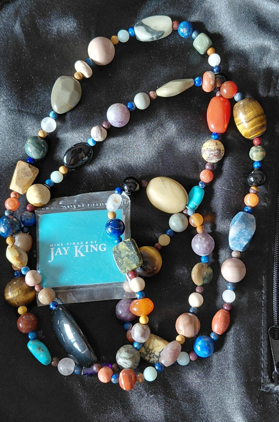 Jay King Mine Finds Multi Gemstone Endless Strand Necklace DTR 40″