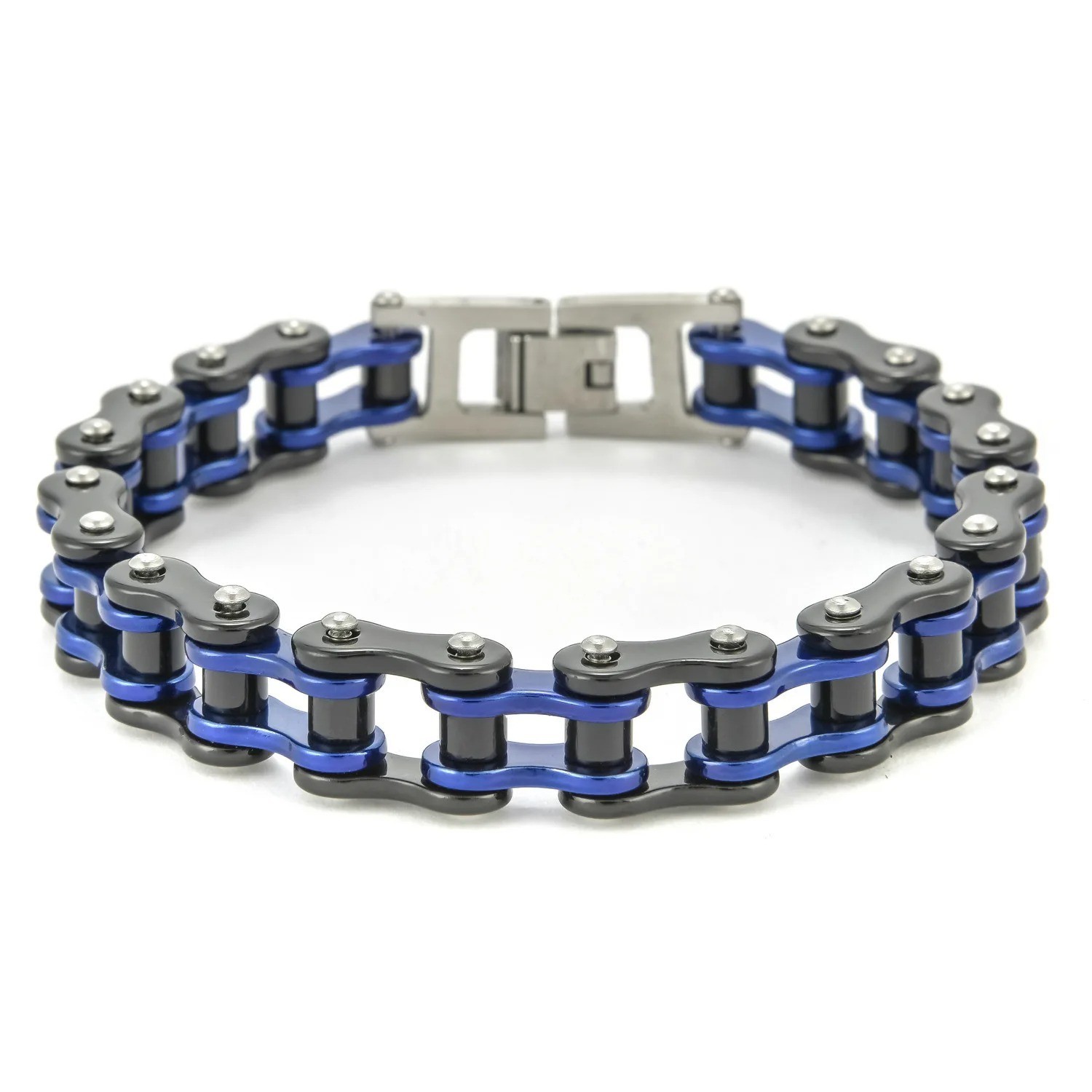 Stainless Steel 8.5 in Solid Motorcycle Bike Chain Design Bracelet Men’s Jewelry