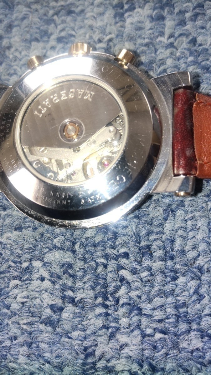 [B1Y] Maserati Khalif Watch Black Dial Chronograph Automatic [v5r]