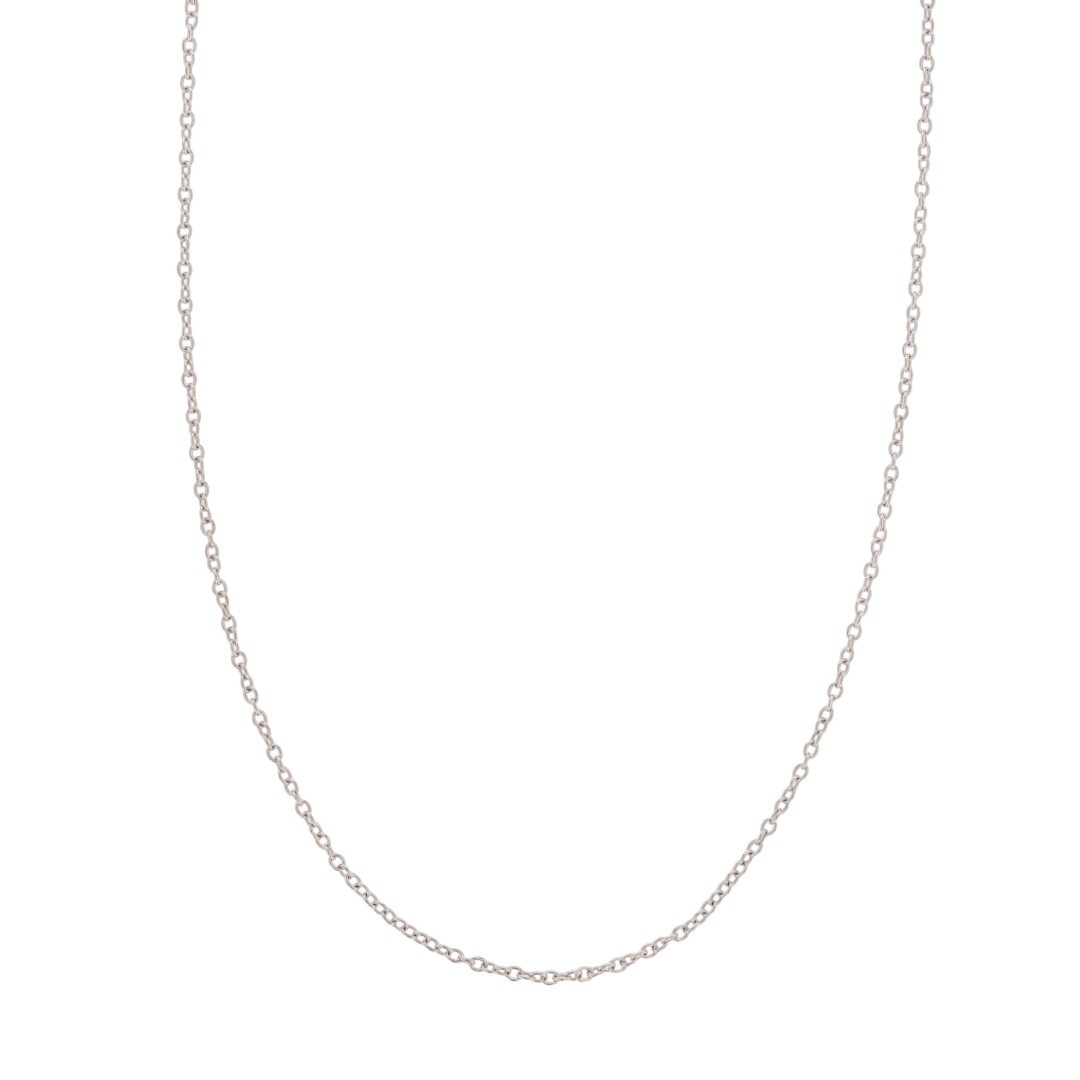 Le Vian 1mm Cable Link Chain 18″ Necklace 14k White Gold 1.24 Grams