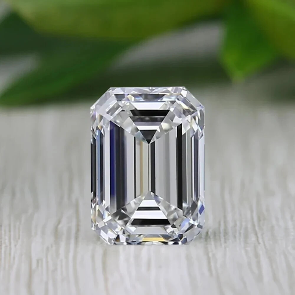 Loose CVD Lab Grown Diamond 6×8 mm Emerald D Color IF CLARITY Certified Diamond