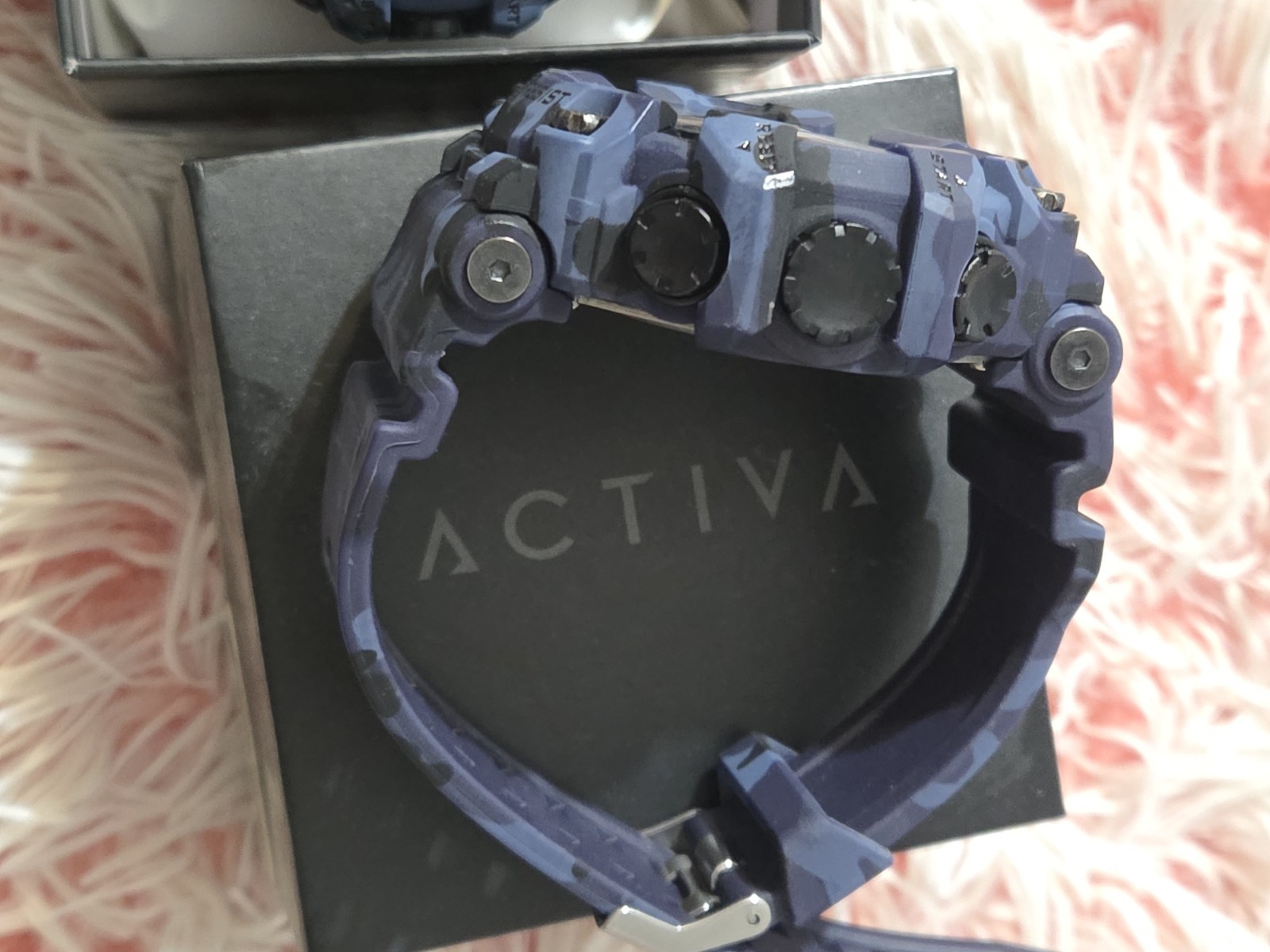Activa X Invicta BlackOps Digital Men’s Watch 56mm,Camouflage,Blue (ACW1637-003)