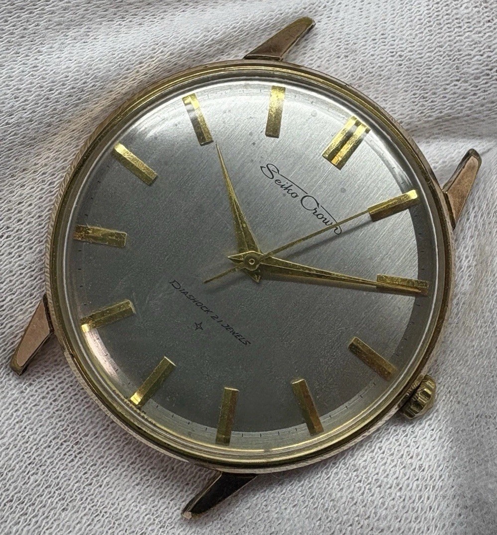 SEIKO Crown J15003E Vintage 1962 Hand-Winding Men’s Watch Overhauled Japan
