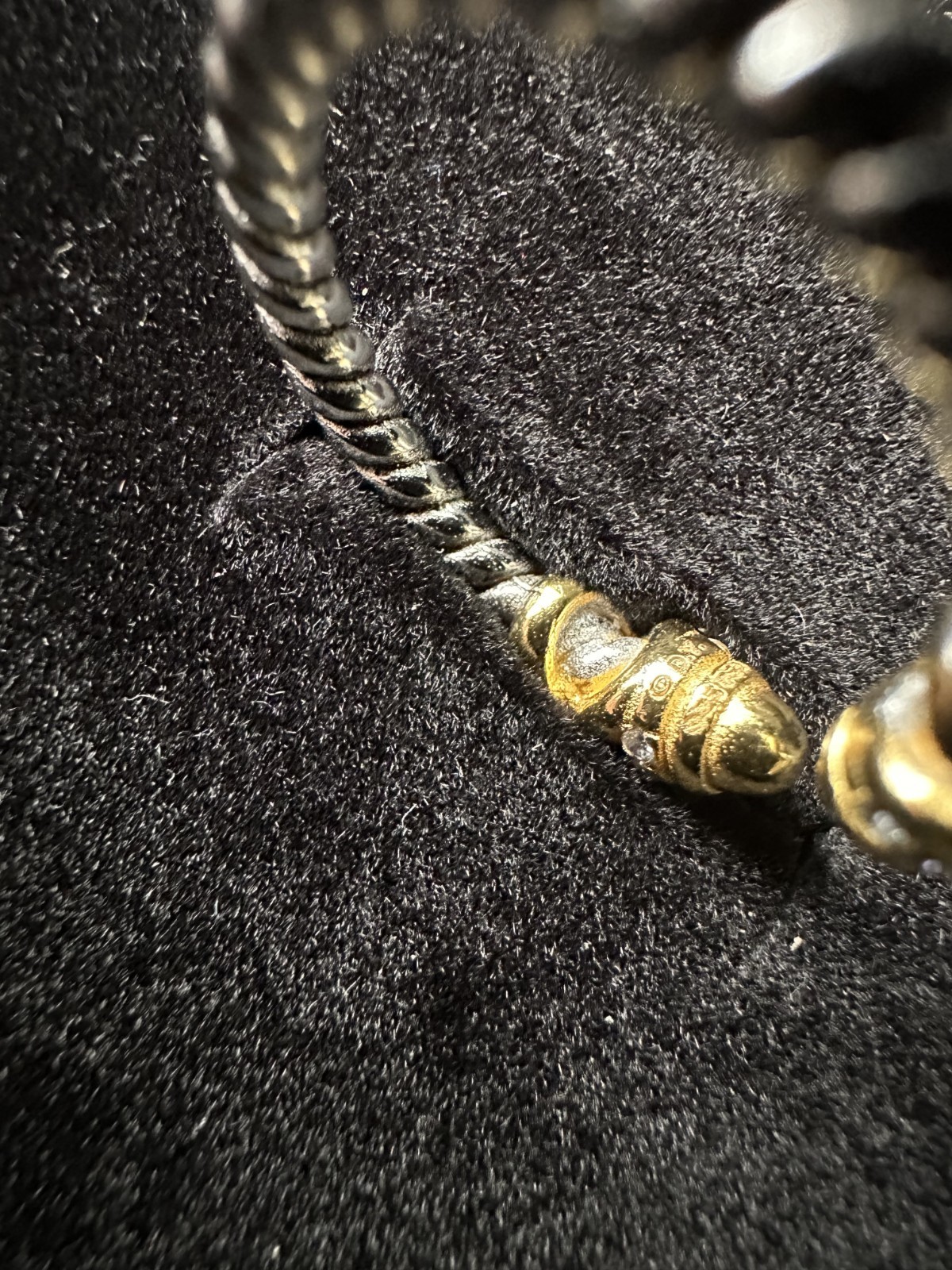 David Yurman Petite Helena Ring Sterling Silver 925 / 18K Gold & Diamonds SZ 9