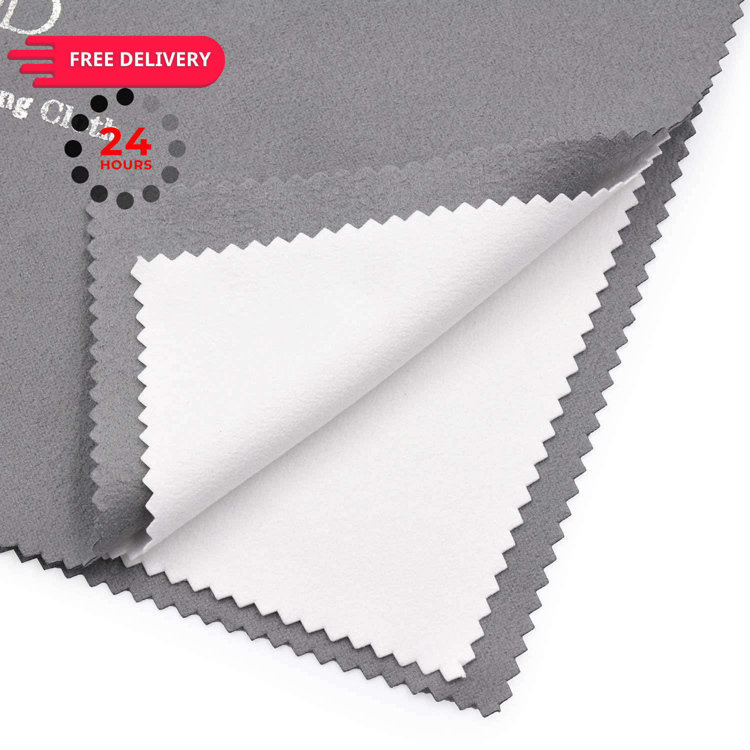 JARGOD Pro Size Silver Polishing Cloth Jewelry Cleaning 11″ Large, Gray